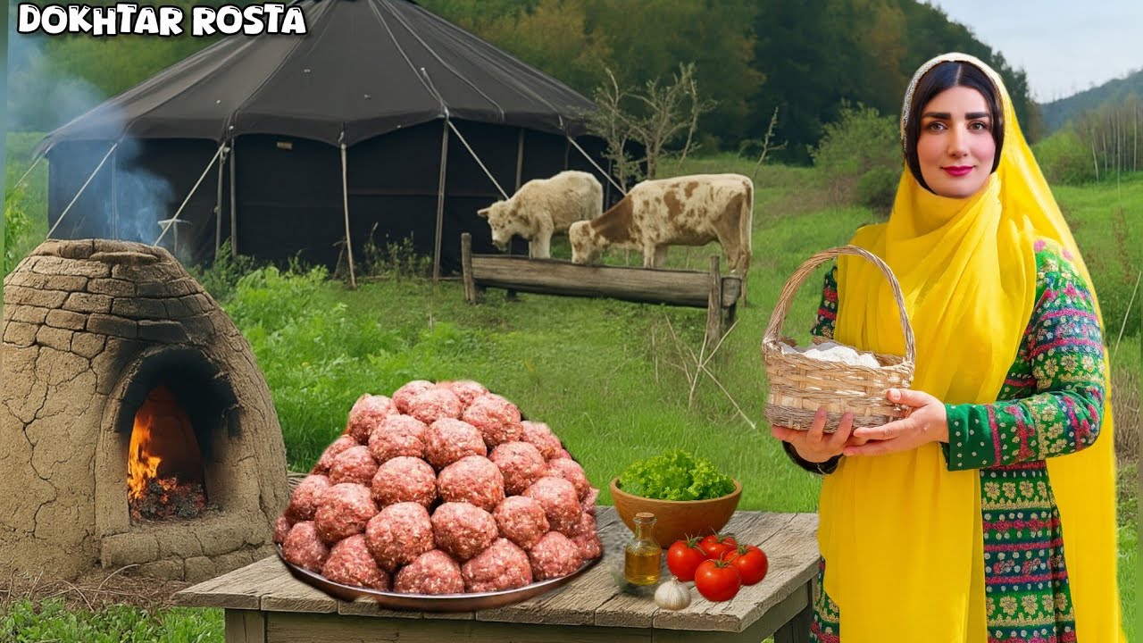 Cooking in nature with meatballs and eggplant | The most delicious traditional rural stew 🍲🔥