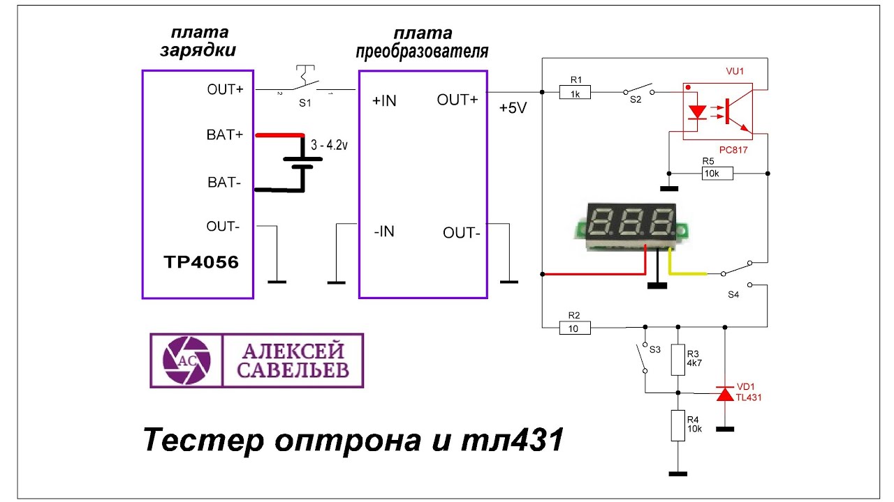 Тестер оптрона и тл431
