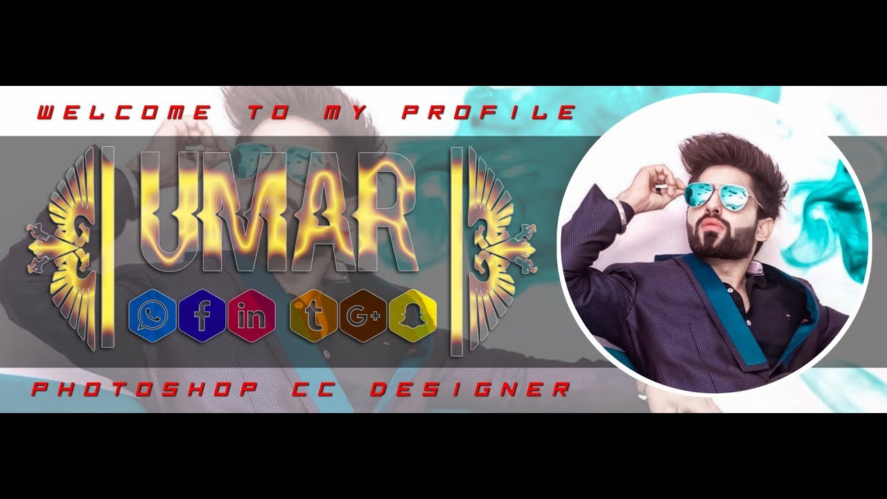 How To Make Stylish Facebook Cover Photo With Glass font in Urdu/Hindi Tutorial (By Umar Creation)