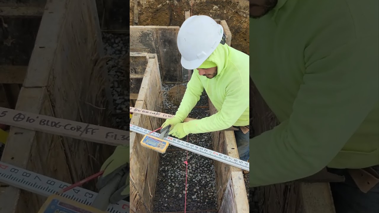 elevaciones de las estacas. #concrete #construction #topografia #construction #usa #footing