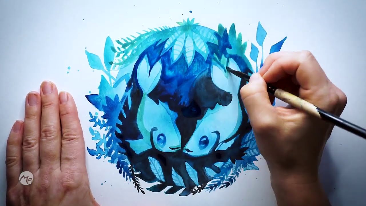 Zodiac Watercolor Painting - PISCES