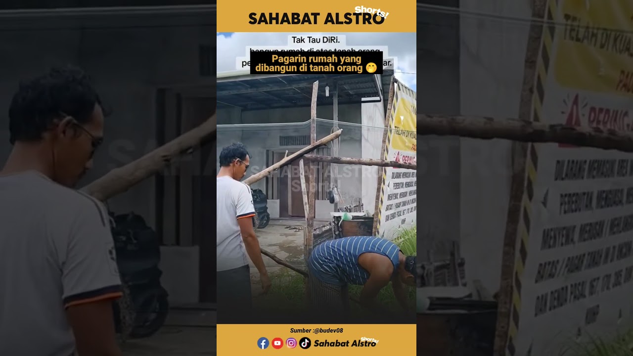 Pemilik tanah ini kembali memagari tanahnya, sebab yang membangun rumah di tanahnya tak mau pergi.
