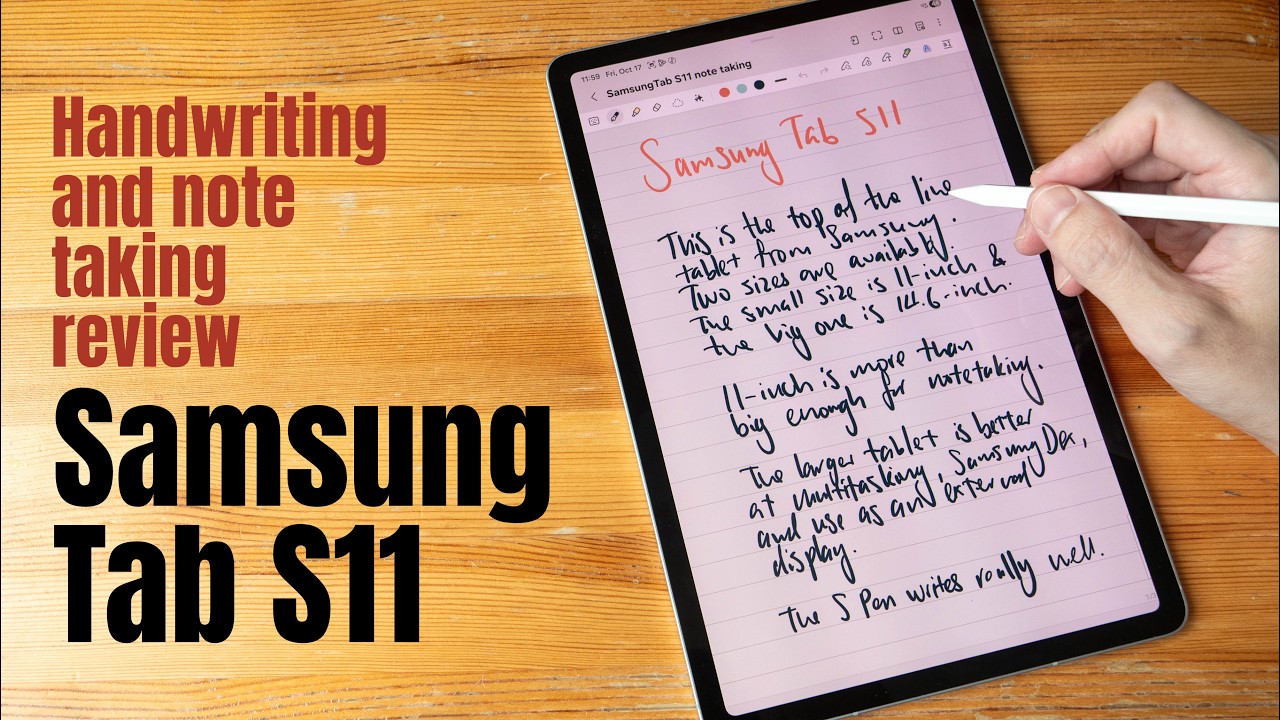 Обзор функций создания заметок и рукописного ввода на Samsung Tab S11.