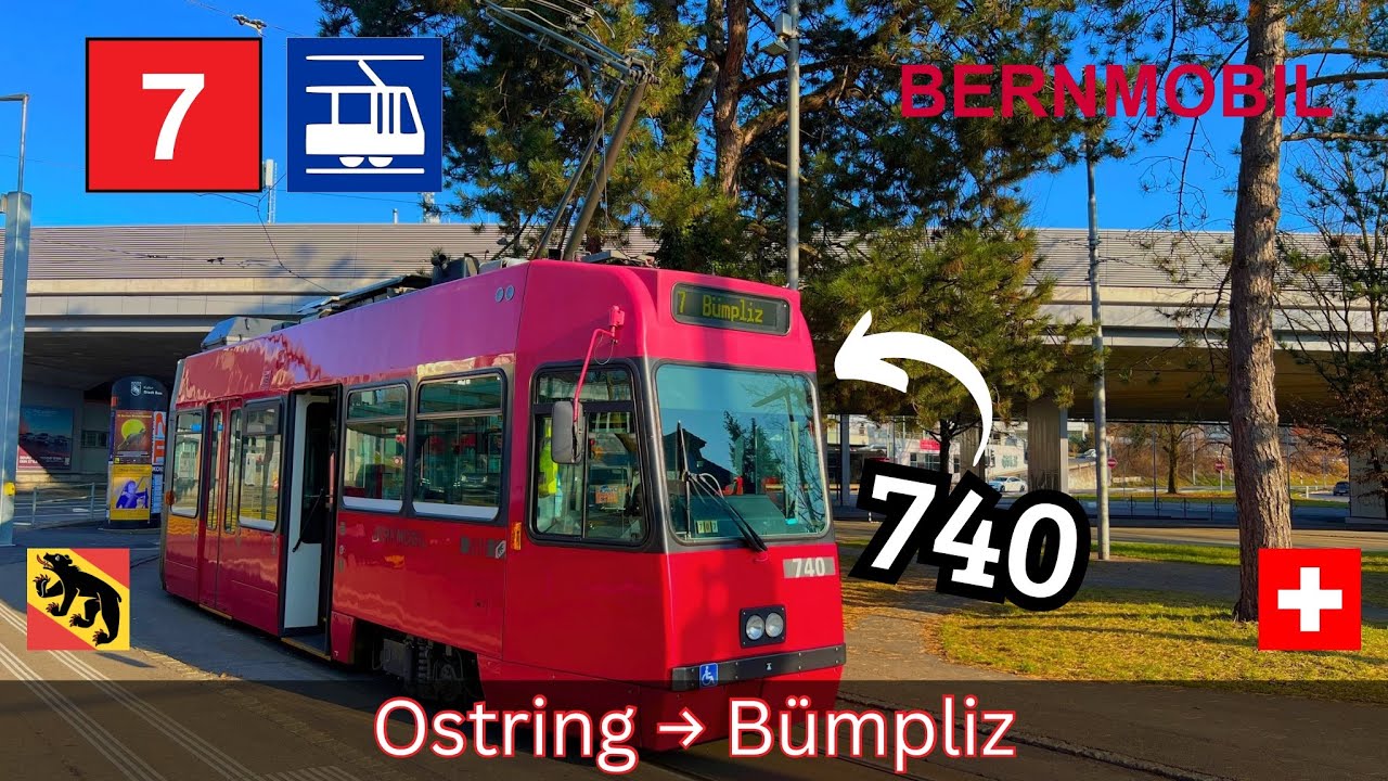 🇨🇭Cab Ride BERNMOBIL Tramlinie 7 | Ostring → Bümpliz [4K]