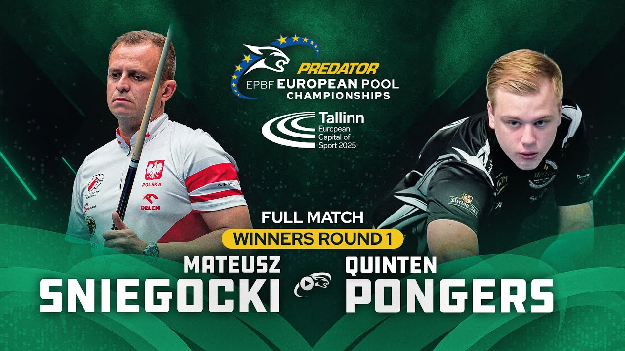 SNIEGOCKI vs PONGERS ▸ Straight Pool ▸ 2025 PREDATOR EUROPEAN Pool Championships