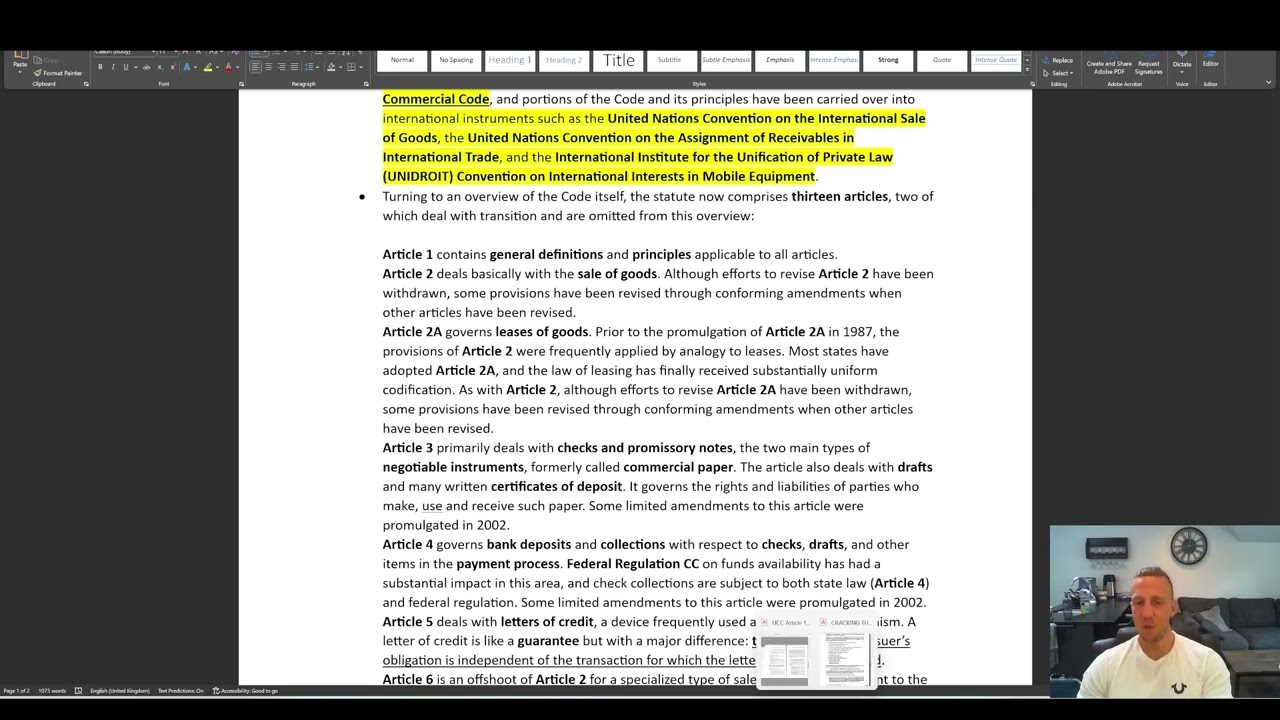 THE ABCs OF THE UCC ARTICLE 1: GENERAL PROVISIONS, STRAWMAN, SECURITIES, REDEMPTION KNOWLEDGE