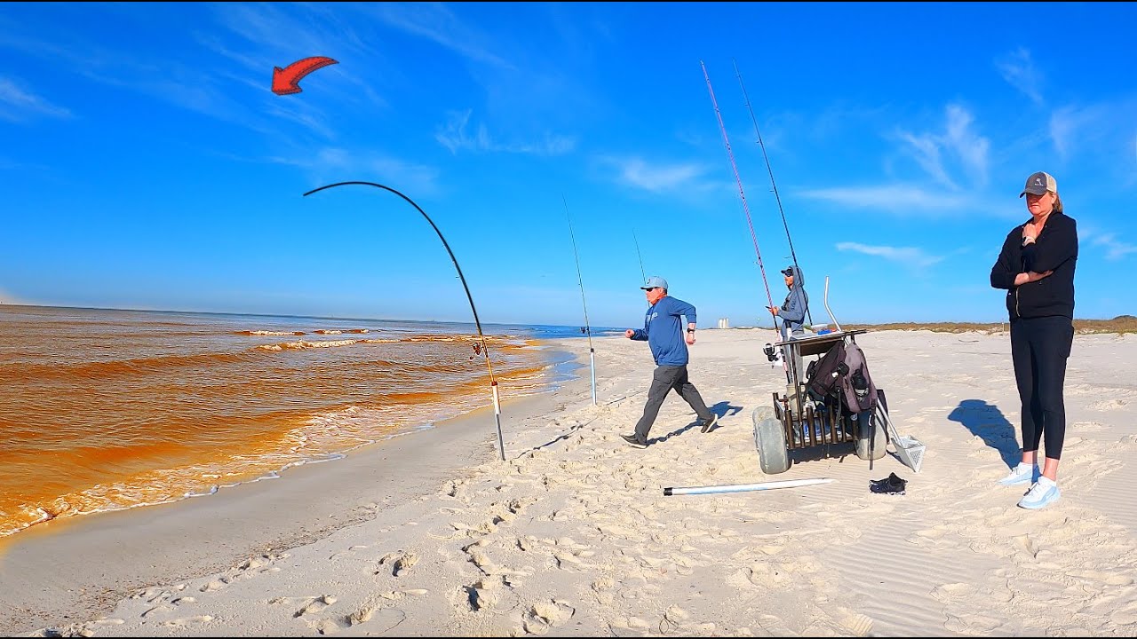 Surf Fishing in the Most DISGUSTING Gulf Water! *SURPRISED*