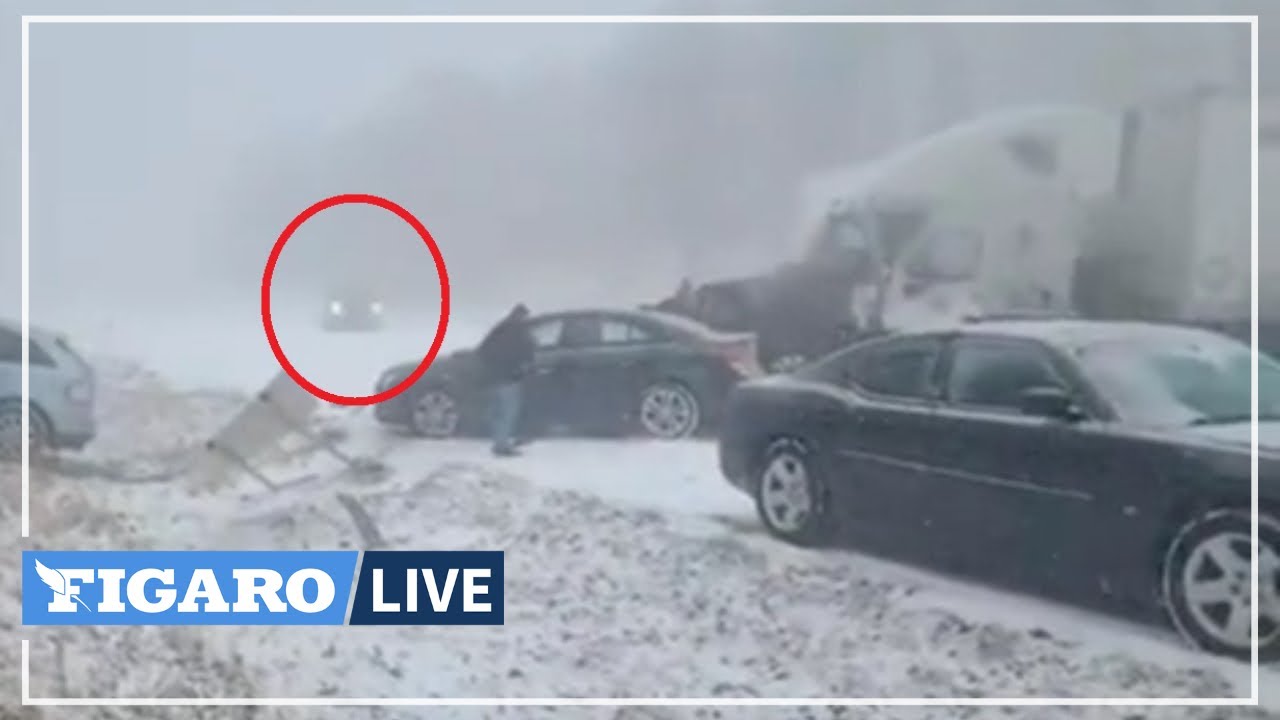 🔴&Eacute;tats-Unis : un carambolage terrible sur une autoroute enneig&eacute;e fait au moins 3 morts
