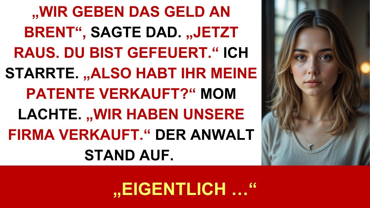 Eltern verkauften unsere Firma für 850 Mio. $ und warfen mich raus – Patente gehören mir.