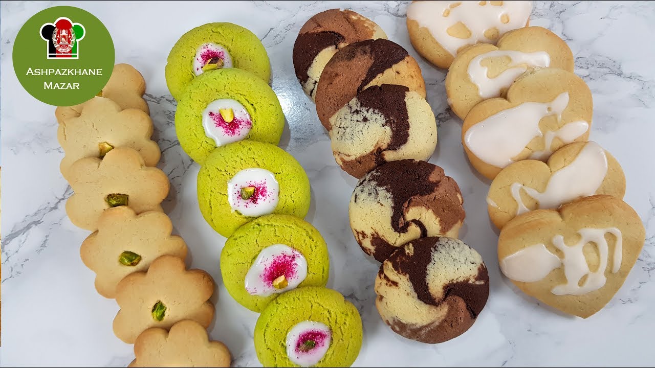 1 Dough 4 Eid Cookies | چهار نوع کلچه عیدی با یک خمیر
