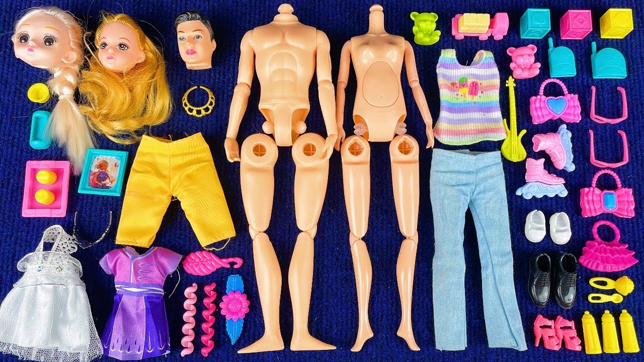 10 Minutes Satisfying with Unboxing Barbie Family Playset,Pink Doll Set Review Toys | ASMR 