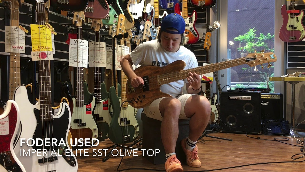 Fodera Used Imperial Elite 5st Olive Top