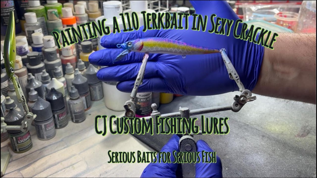 Painting a 110 Jerkbait in Sexy Crackle