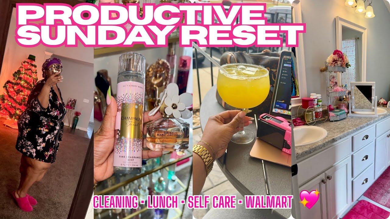 Productive Sunday Reset Routine 🧺 | Cleaning, Lunch Date, Self Care & Walmart Haul