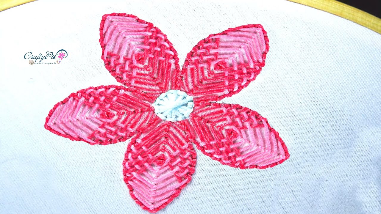 3D hand embroidery step by step