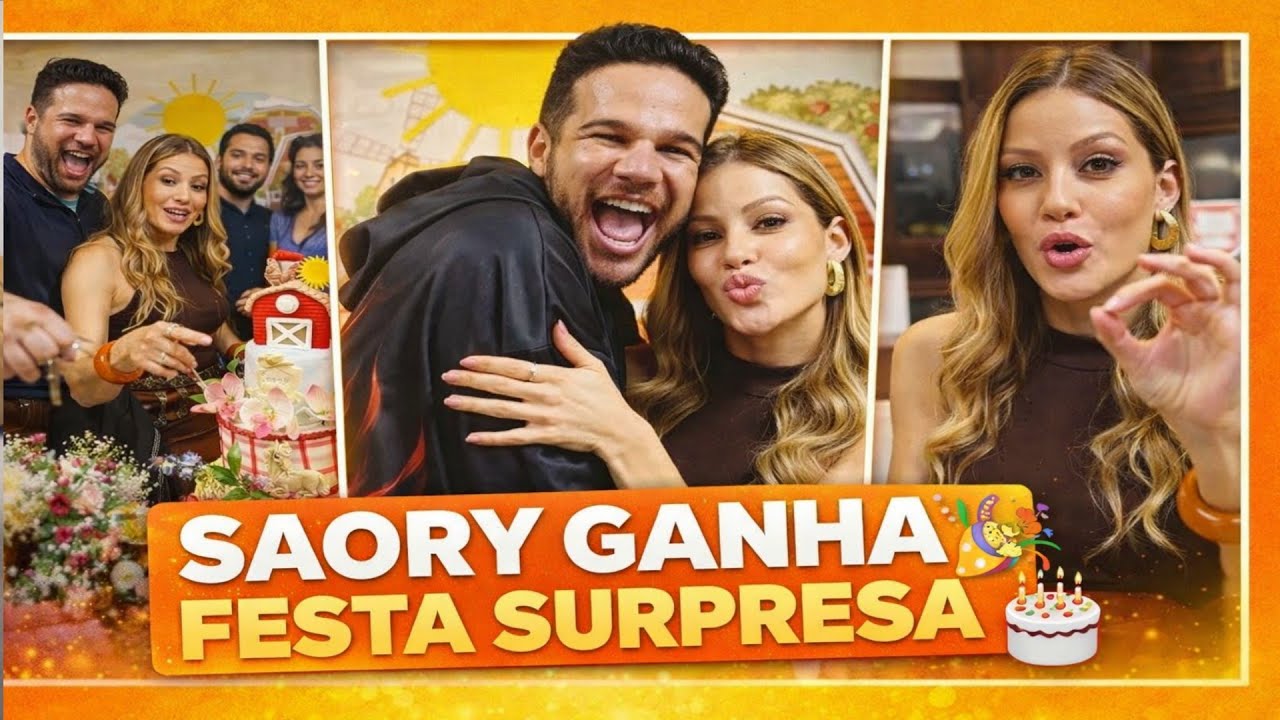 SAORY GANHOU UMA FESTA SURPRESA DE ANIVERSÁRIO DO MAX NO LINKPODCAST 