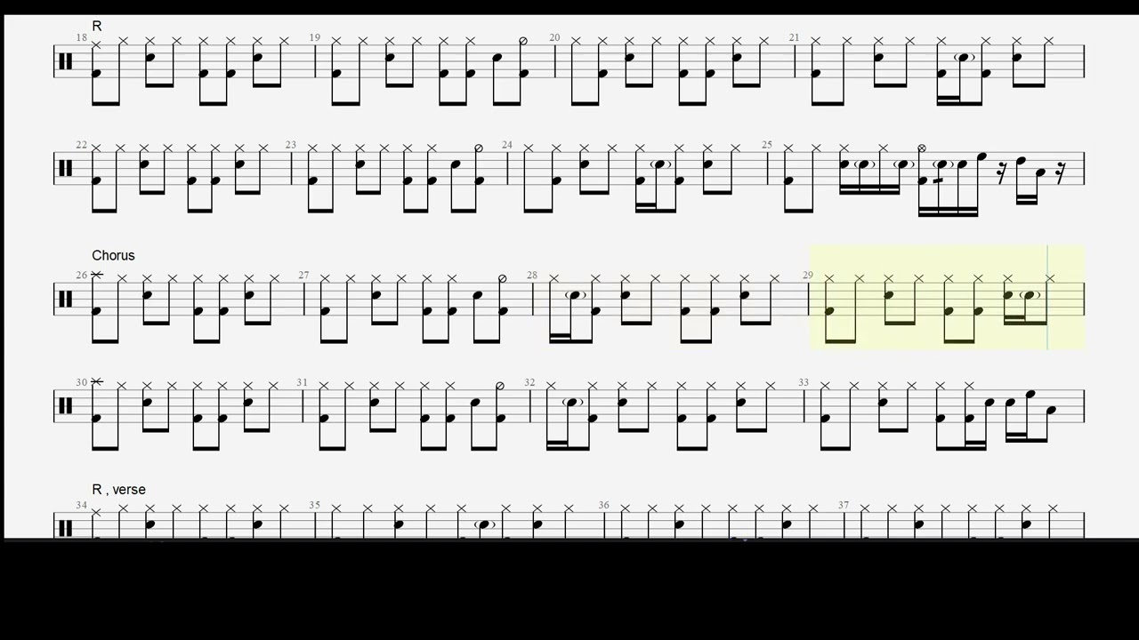 [lv.6] ┃ Wave To Earth - Bad ┃ 鼓譜 ┃ Drums Score