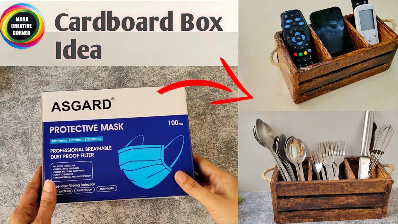 DIY Organizer For storage using waste Cardboard Boxes/ Cardboard boxes reuse idea/cardboard crafts