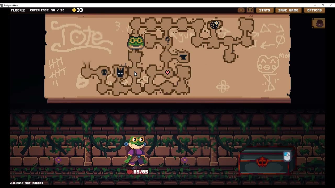 Backpack Hero, Episode 221: Tote, Sap Primer (instrumental gameplay)