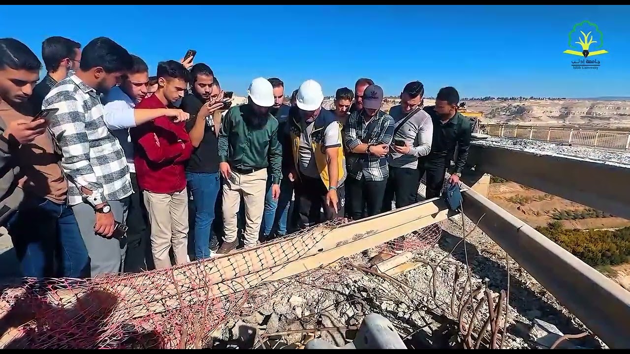 جانب من الرحلة التي نظمتها كلية الهندسة المدنية إلى جسر الرستن و مدينة المعارض في دمشق