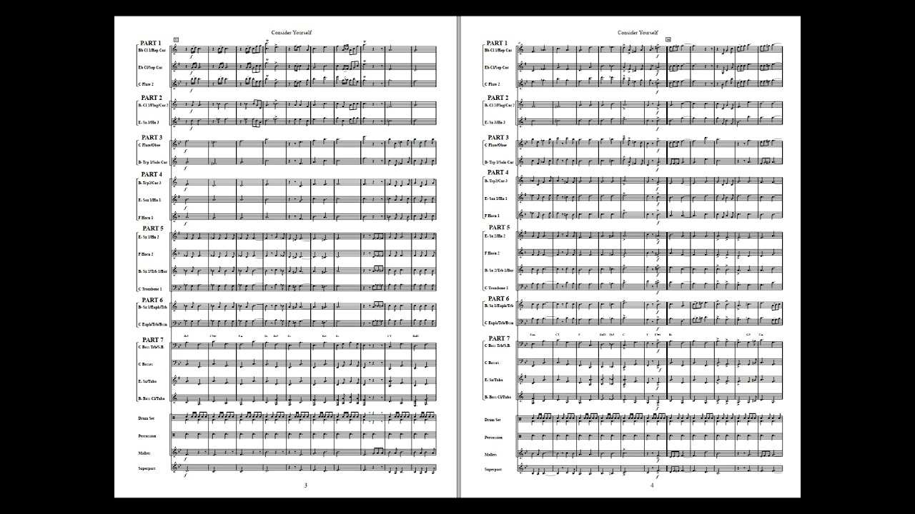 Consider Yourself - Bart /Arr: Øystein S. Heimdal. Flex 7 SHOWMARH, Grade 3