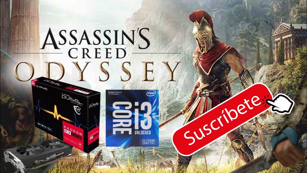 TEST EL DUALCORE MAS PODEROSO/ I3 7350K + RX 570 4GB ASSASSINS CREED ODYSSEY