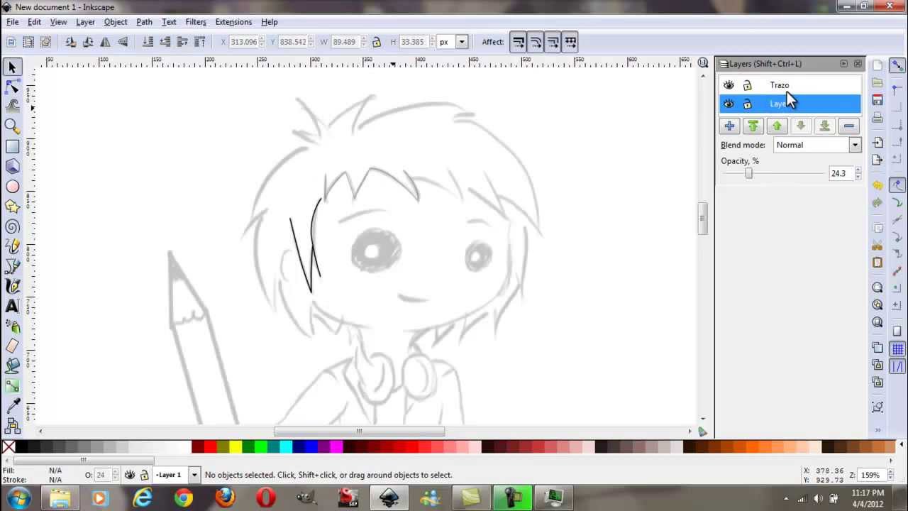 Tutorial, lineart en Inkscape (lineas, delineado de un dibujo)