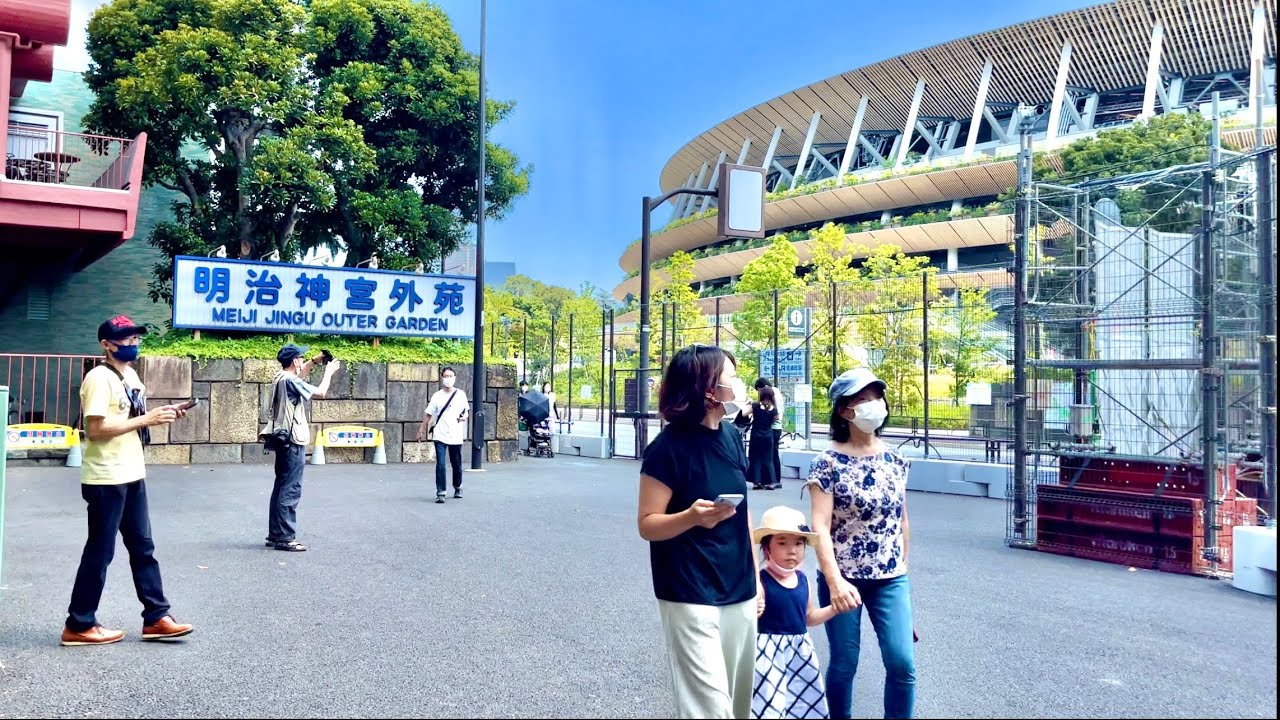 [Tokyo Olympics]Olympic Stadium north side area walking scenery[Tokyo2020 third day]