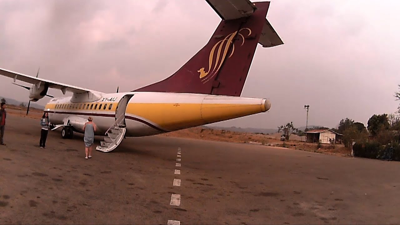 HEHO MANDALAY MYANMAR BUMPIEST FLIGHT by ATR 42 020414