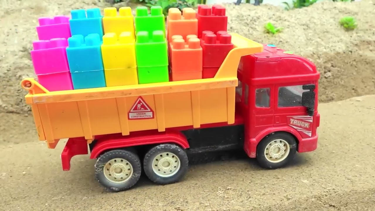 Find and Rescue Excavator Trucks and Cement Trucks | Fire Truck Crane Truck Toy Stories