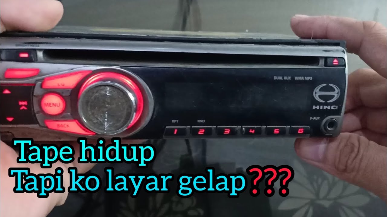 Memperbaiki tape mobil jvc hidup tapi layar mati