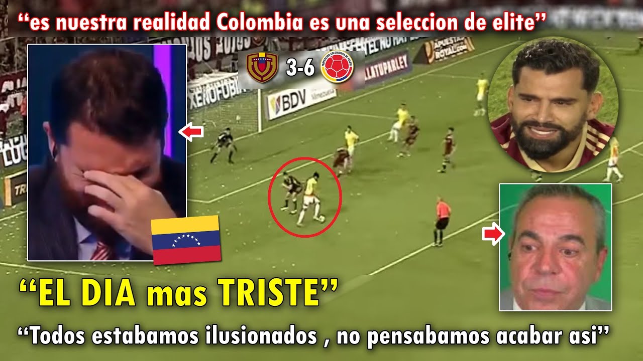LLORAN! PERIODISTAS VENEZOLANOS en LAGRIMAS tras ELIMINACION ante COLOMBIA VS VENEZUELA 6-3 HOY