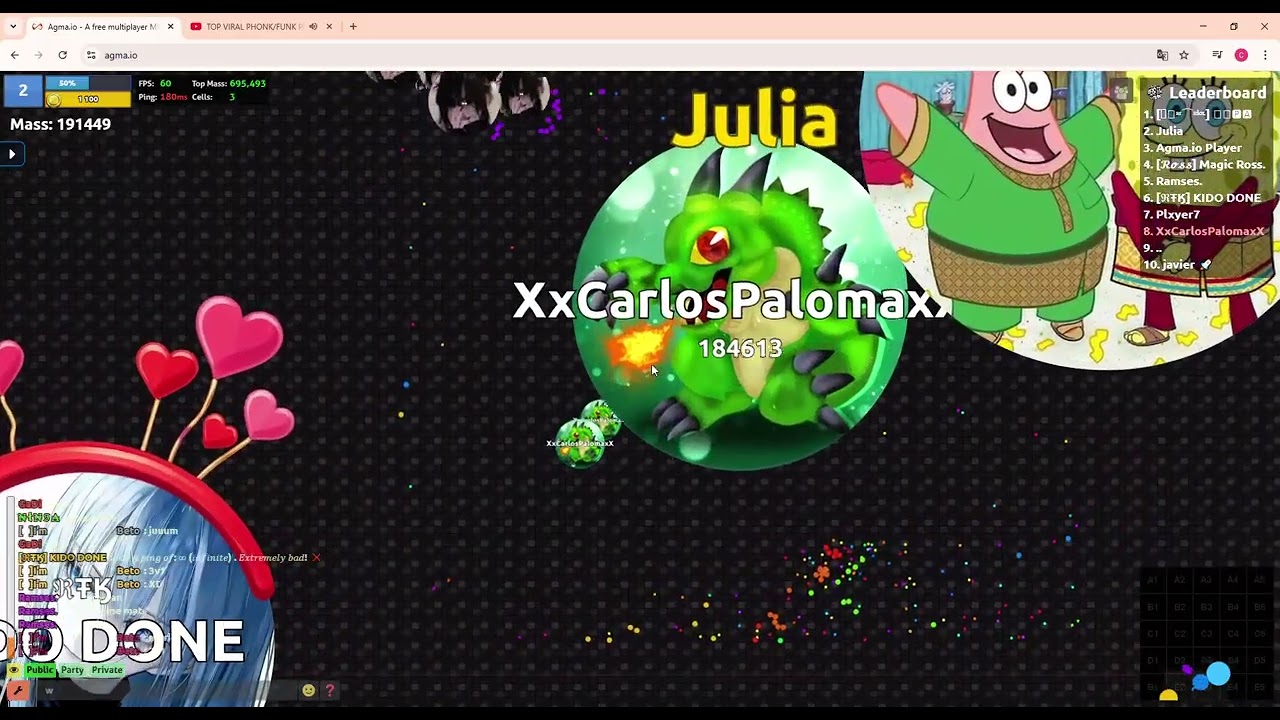 Jugando Agma.io