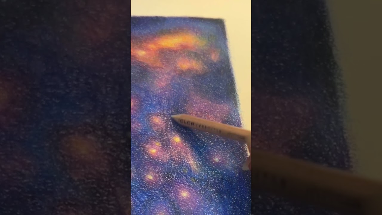 Galaxy space art #spaceart #colorpencildrawing #galaxyart    #colorpencil #art