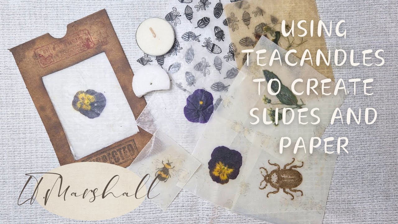 Create Stunning Specimen Slides With Tea Candles And Tissue Paper - Diy Junk Journal Ephemera