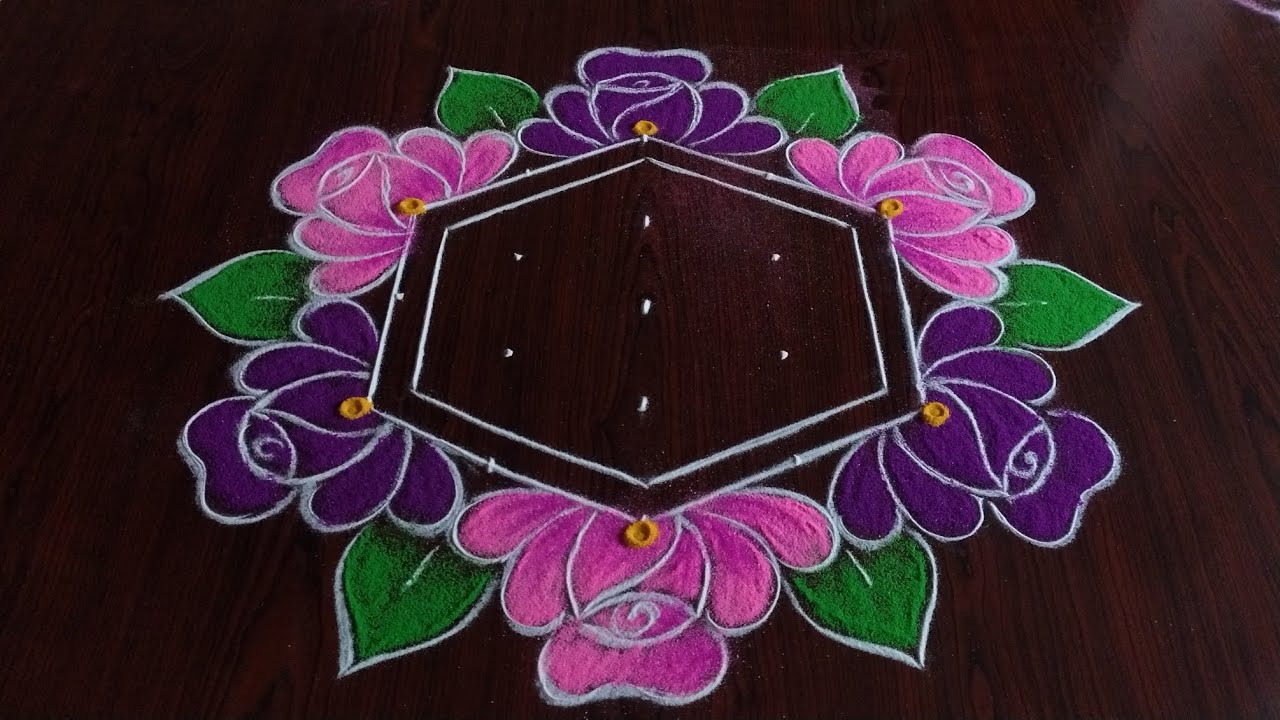 Sankaranti special rangoli designs (5×3) dot's....