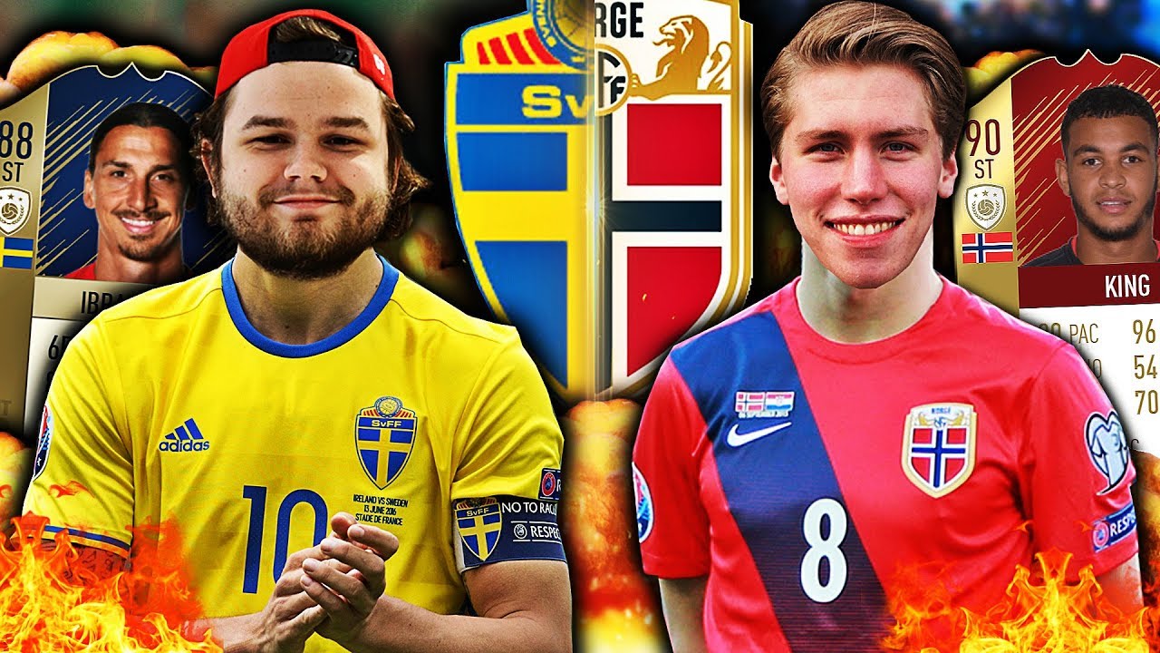 NORGE MOT SVERIGE P&Aring; FIFA 18!! 🏆🔥 FIFA 18 LANDSKAMP MOT GGFROLLE!!