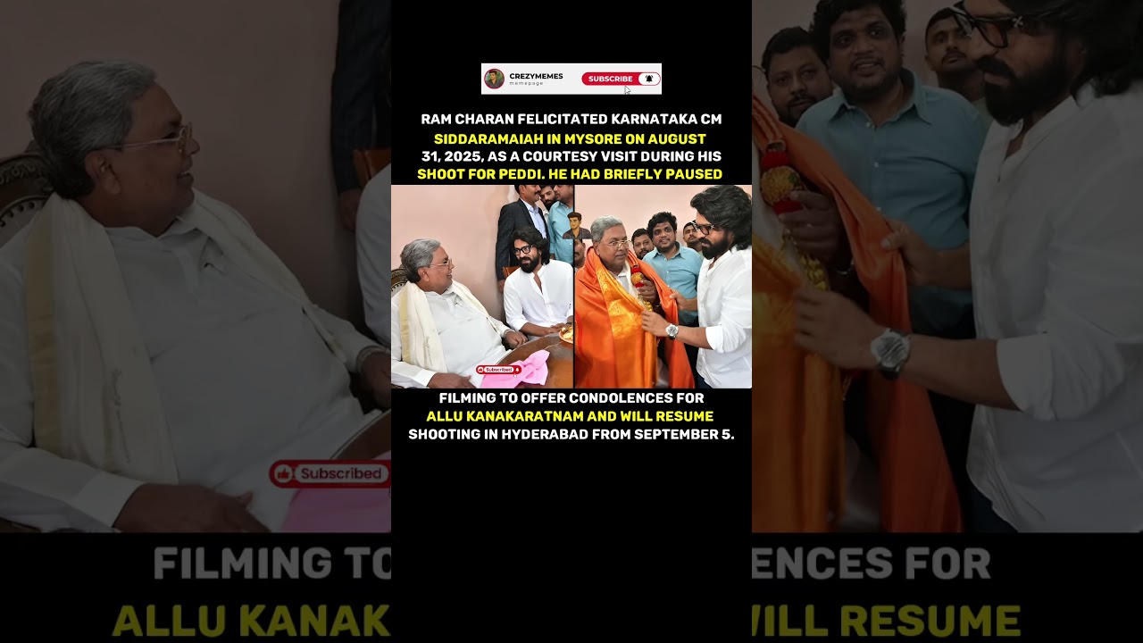 #ramcharan #rc #peddimovie #karnatakacm #siddaramaiah #karnataka #movie #shootingtime #crezymemes
