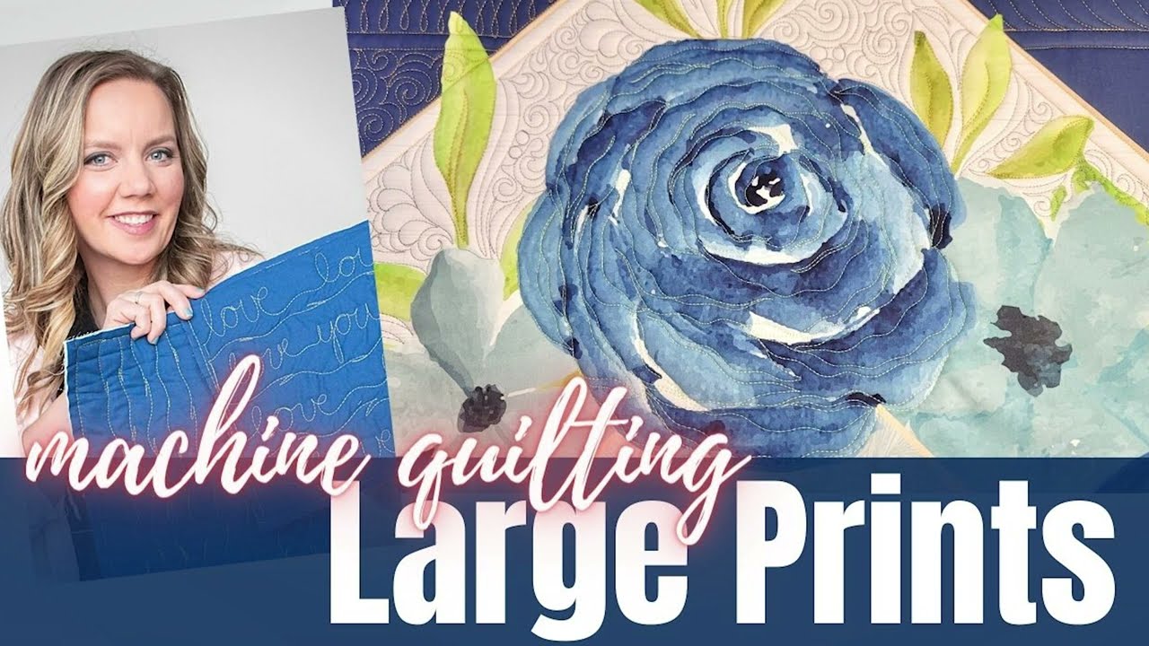 Quilting Flower Fabrics - Free-motion Challenge Quilting Along Week 5 w/ Angela Walters