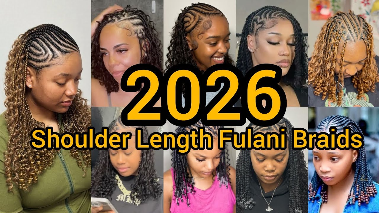 Super Hot Short Fulani Braids with Curls | Fulani Twist Bob | Small Fulani Braids Hairstyle Design