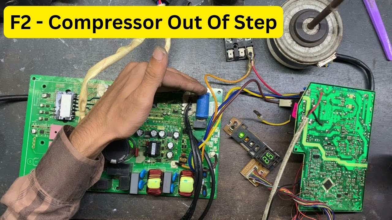 Panasonic Inverter AC PCB Repair | F2 Compressor Out of Step Error Fixed | EEPROM Issue 🔧