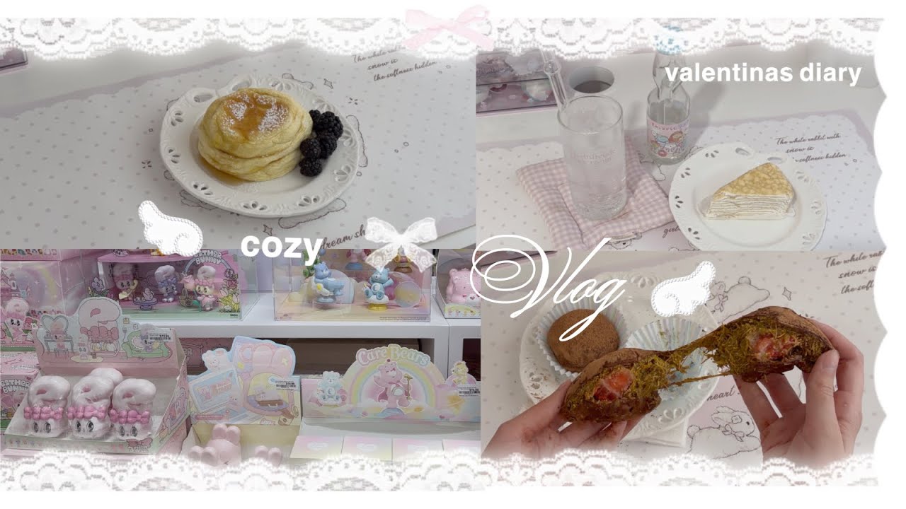 cozy vlog 🐇♡  : shopping, dubai chewy cookie, crepe cake