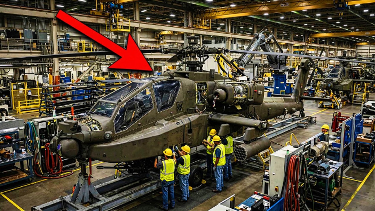 Inside an AH-64 Apache Factory: CNC Cut to Cockpit Wiring (Industrial ASMR)