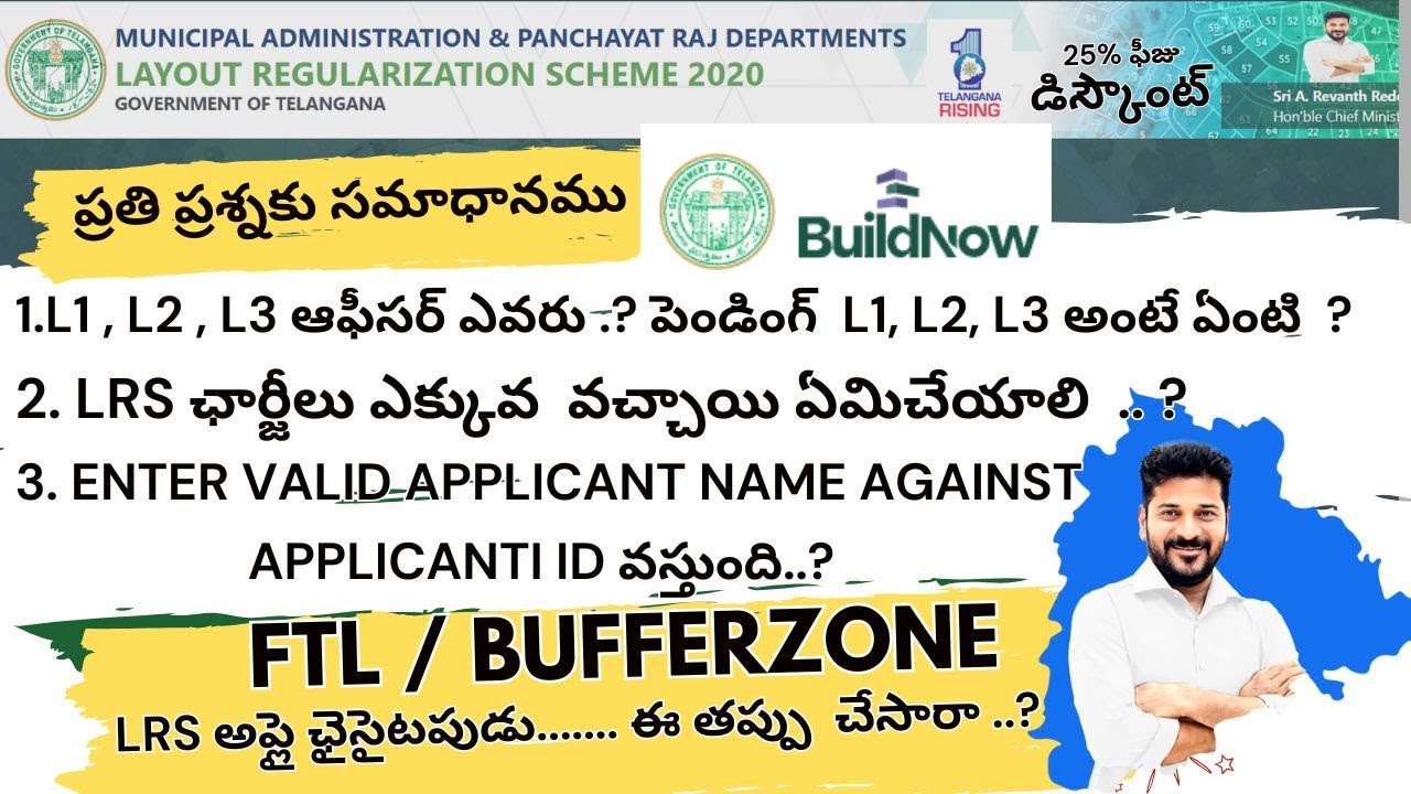 Telangana LRS 2025 Guide:L1, L2, L3 Categories FTL Buffer Zone Solutions & 2020 Applications Process
