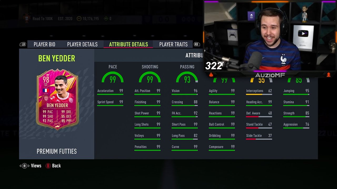 Auzio Reacts to NEW 98 FUTTIES Ben Yedder
