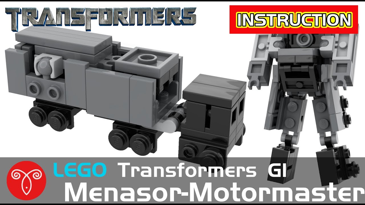 Lego Transformers MOC Micro G1 Stunticons/Menasor Motormaster Mini Truck Mecha Tutorial