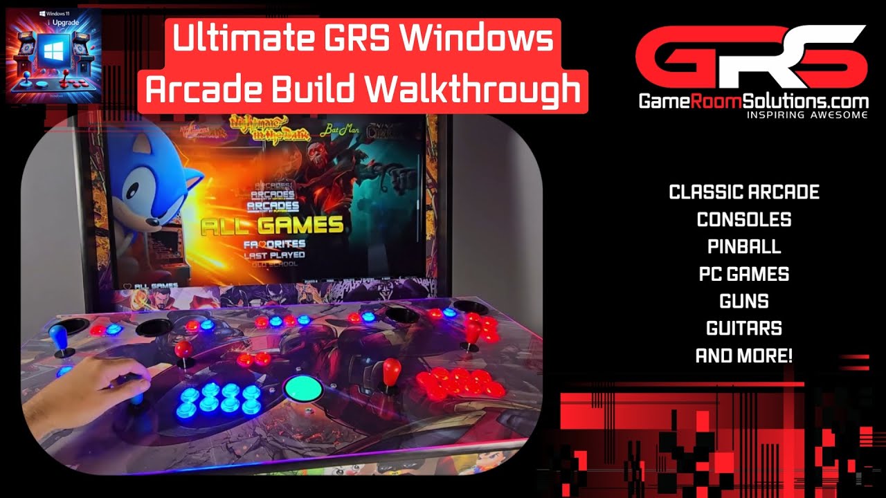 Ultimate GRS Windows Arcade Build Walkthrough | PC, Console, and Pinball Gaming Powerhouse!