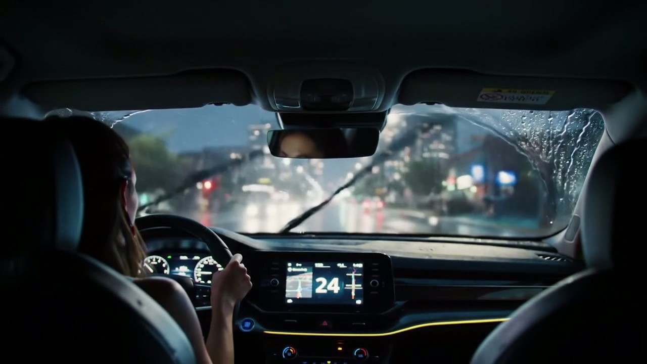 Boring Night Rain Driving - Dim Screen Calming Rain for Deep Sleep