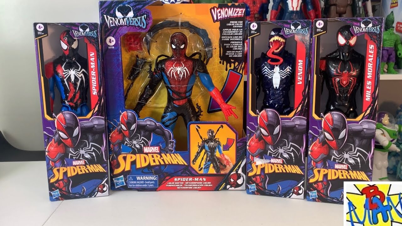 Фигурка Человека-паука VenomVersus 12 дюймов Titan Hero Series Liquid Shifter Deluxe Venom Miles ...