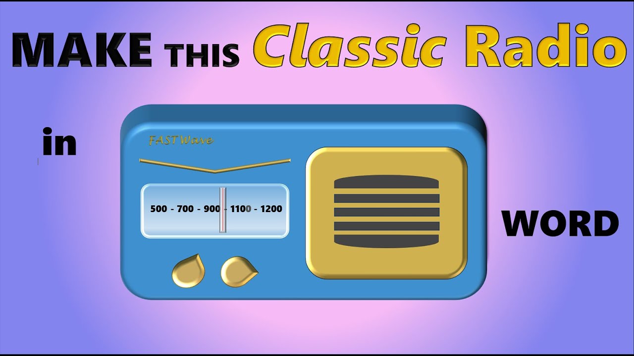 How to Draw a Vintage Radio in Word | Easy Office Shapes Tutorial